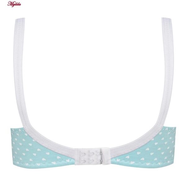 سوتین زنانه ماییلدا مدل بدون فنر قلبی کد 5039 رنگ آبی روشن