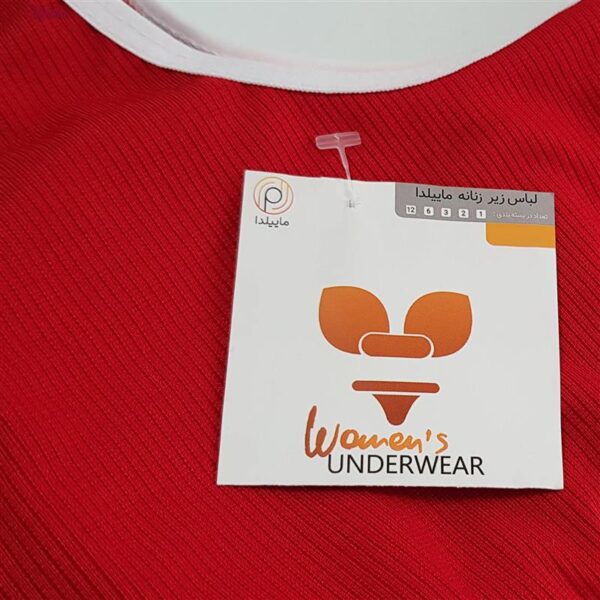 ست شورت و نیم تنه دخترانه ماییلدا مدل پددار گربه و آبمیوه کد 5164-2 رنگ قرمز