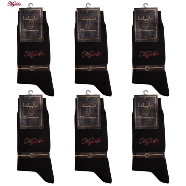 جوراب مردانه ماییلدا مدل 3634-1001 بسته 6 عددی