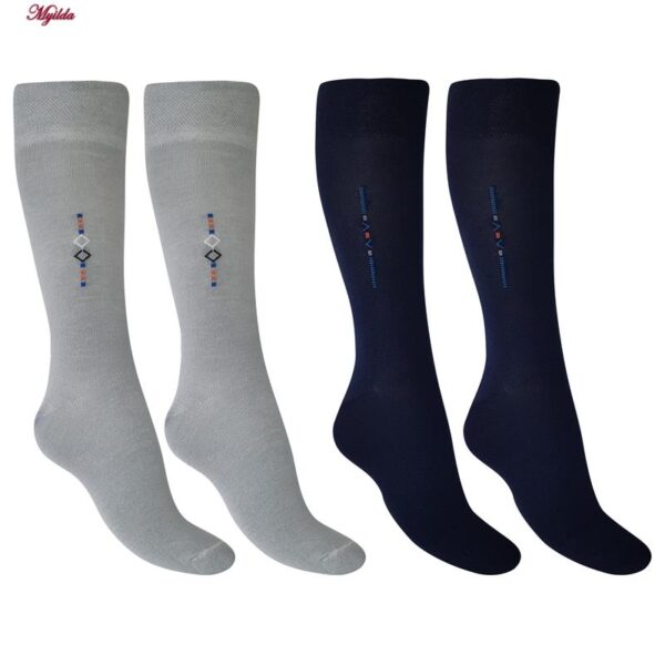 جوراب ساق بلند مردانه ضیاکو ترنج مدل پنبه ای کد 5182-4002-1 بسته 2 عددی