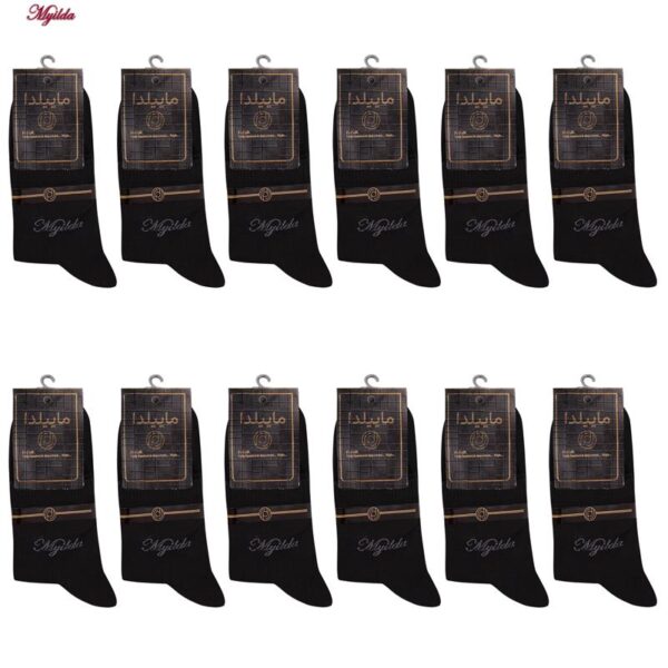 جوراب مردانه ماییلدا مدل 3630-182 بسته 12 عددی