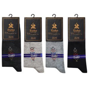 جوراب ساق بلند مردانه ضیاکو مدل پنبه ای کد 5184-633-4 بسته 4 عددی