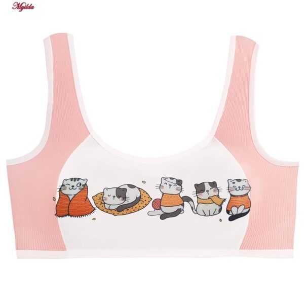 ست شورت و نیم تنه دخترانه ماییلدا مدل پددار گربه سرمایی کد 5164-6 رنگ صورتی روشن