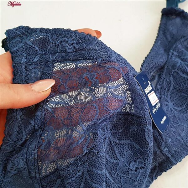 سوتین زنانه پانیذ مدل بدون فنر کد 66500-New رنگ سرمه ای