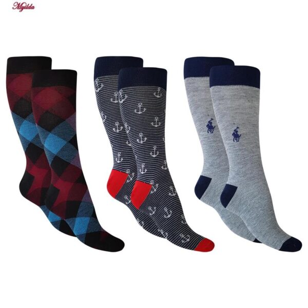 جوراب ساق بلند مردانه مدل 5183-694-3 بسته 3 عددی