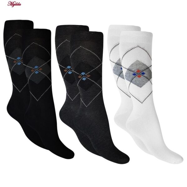 جوراب ساق بلند مردانه ضیاکو مدل پنبه ای کد 5185-266-1 بسته 6 عددی