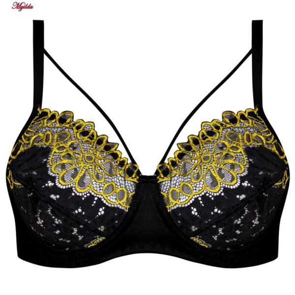 ست شورت و سوتین زنانه کارنا رز مدل گل فنردار هارنس کد 1001 رنگ مشکی