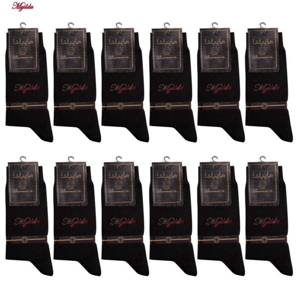 جوراب مردانه ماییلدا مدل 3634-1001 بسته 12 عددی