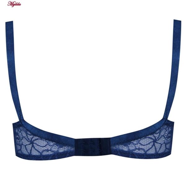 سوتین زنانه پانیذ مدل بدون فنر کد 66500-New رنگ سرمه ای