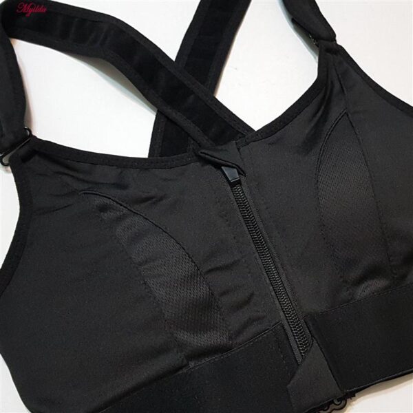 نیم تنه ورزشی زنانه ماییلدا مدل بند چسبی پددار پشت ضربدری کد 5166-805 رنگ مشکی