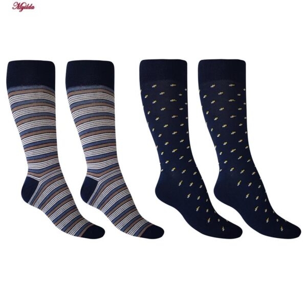 جوراب ساق بلند مردانه مدل 5183-694-2 بسته 2 عددی