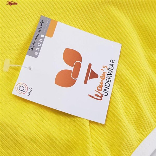 ست شورت و نیم تنه دخترانه ماییلدا مدل پددار خرگوش و جوجه کد 5164-5 رنگ زرد