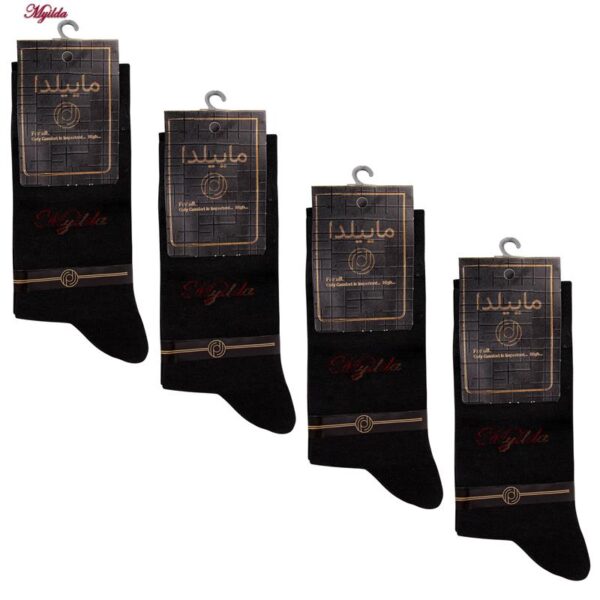 جوراب مردانه ماییلدا مدل 3629-92 بسته 4 عددی