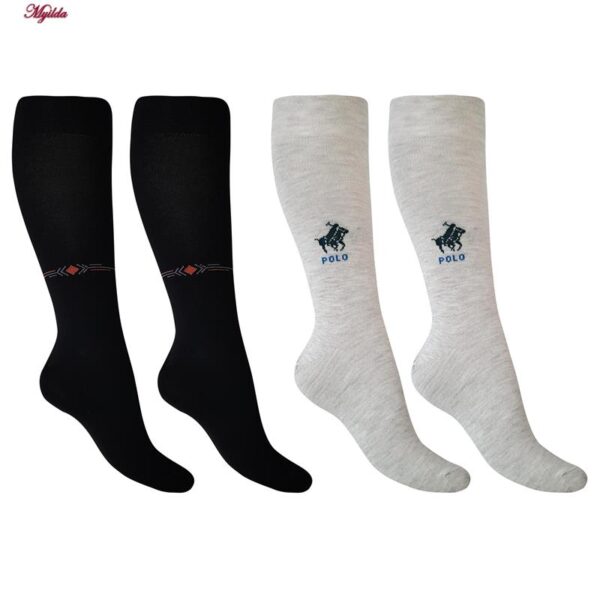 جوراب ساق بلند مردانه ضیاکو ترنج مدل پنبه ای کد 5182-4002-2 بسته 2 عددی