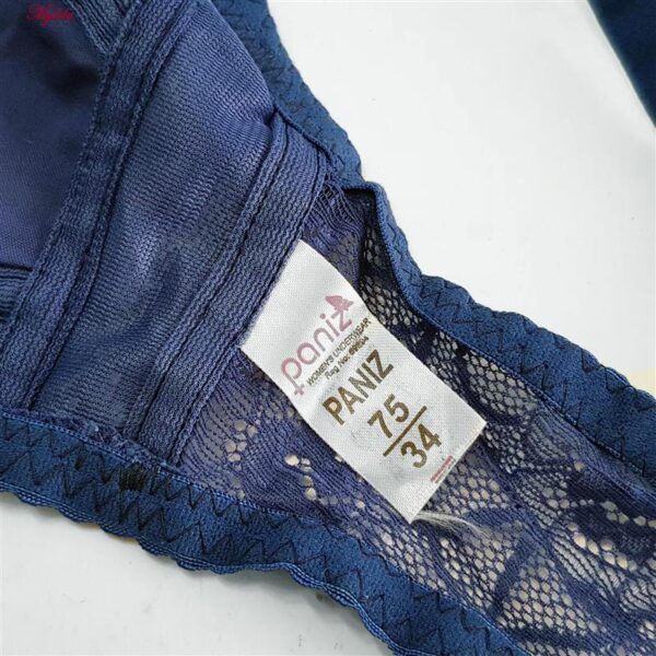 سوتین زنانه پانیذ مدل بدون فنر کد 66500-New رنگ سرمه ای