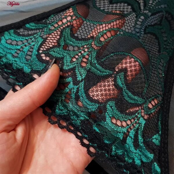 ست شورت و سوتین زنانه کارنا رز مدل فنردار هارنس کد 1003 رنگ سبز کله غازی