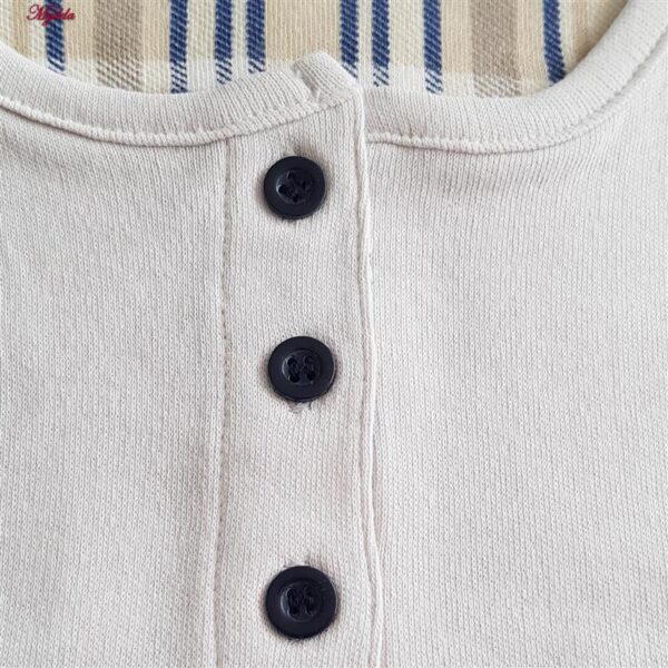 ست بلوز و شلوار زنانه لین مدل تدی نخ پنبه کد 5196-151 رنگ طوسی