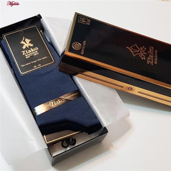 جوراب مردانه ضیاکو ترنج مدل پنبه ای جعبه دار بامبو کد 5199-961 بسته 6 عددی