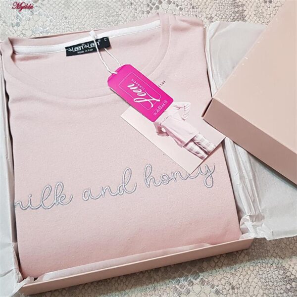 ست بلوز و شلوار زنانه لین مدل نخ پنبه کد 5196-149 رنگ گلبهی روشن