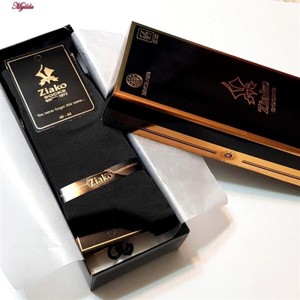 جوراب مردانه ضیاکو ترنج مدل پنبه ای جعبه دار بامبو کد 5199-961-B بسته 6 عددی