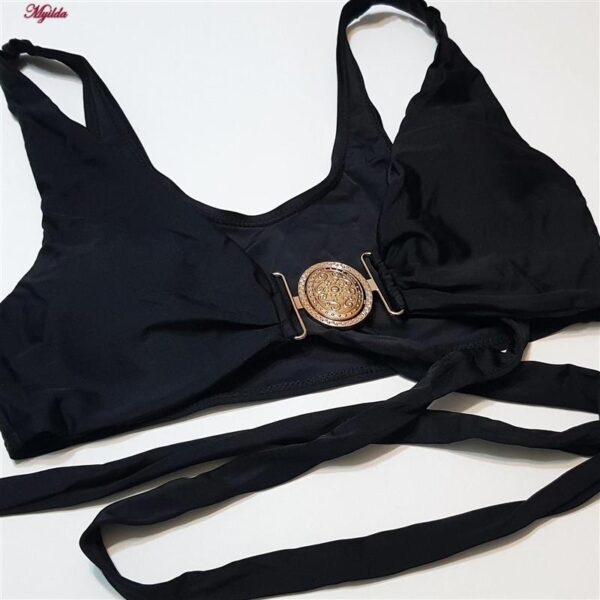 مایو زنانه مدل سگک دار کد 4996 رنگ مشکی