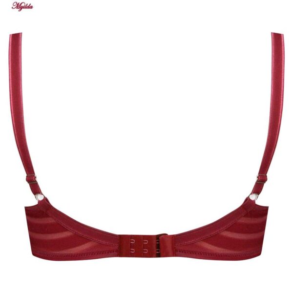 سوتین زنانه اما مدل فنردار کد 4930-4500 رنگ زرشکی