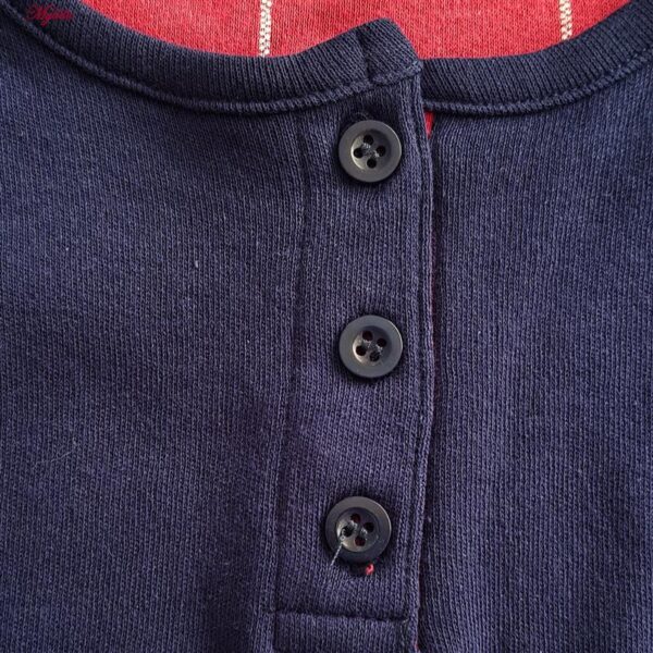 ست بلوز و شلوار زنانه لین مدل نخ پنبه کد 5196-209 رنگ سرمه ای