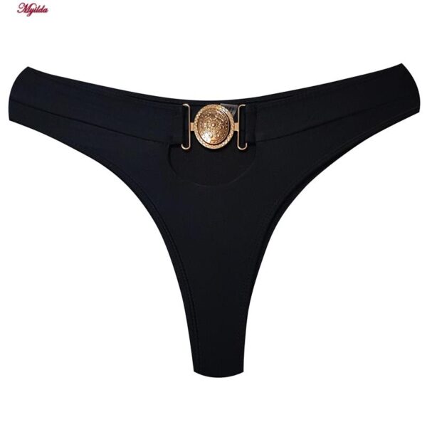 مایو زنانه مدل سگک دار کد 4996 رنگ مشکی