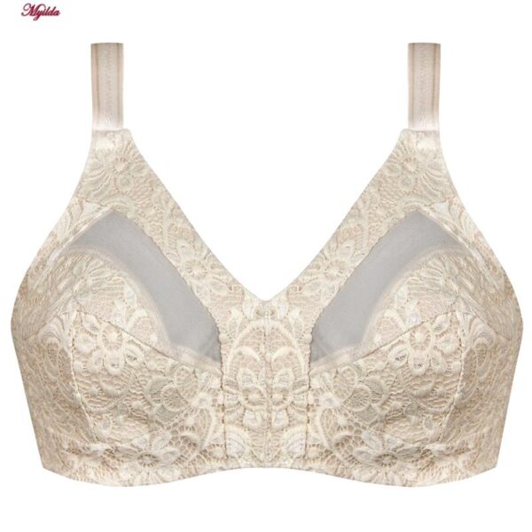 سوتین زنانه ماییلدا مدل بدون فنر کد 5055 رنگ کرم