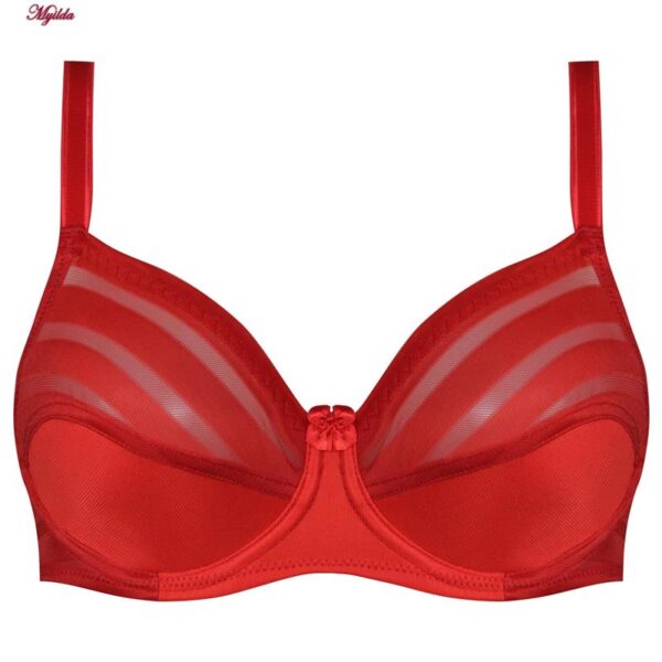 سوتین زنانه اما مدل فنردار کد 4930-4500 رنگ قرمز