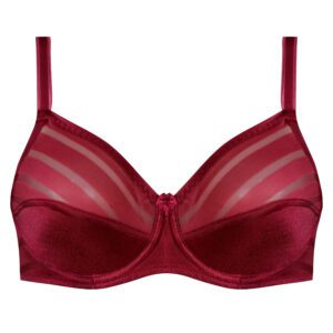 سوتین زنانه اما مدل فنردار کد 4930-4500 رنگ زرشکی