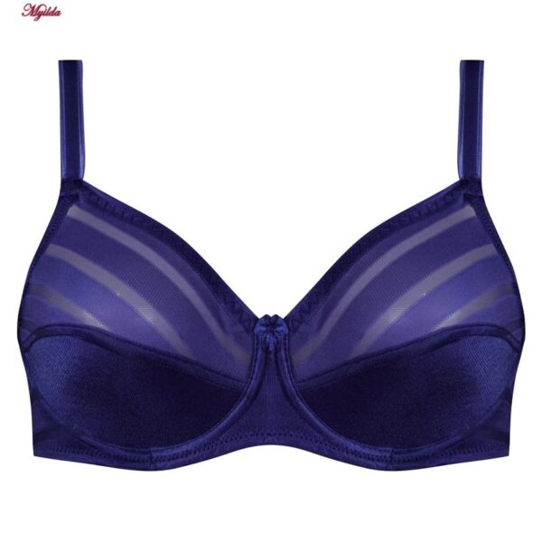 سوتین زنانه اما مدل فنردار کد 4930-4500 رنگ سرمه ای