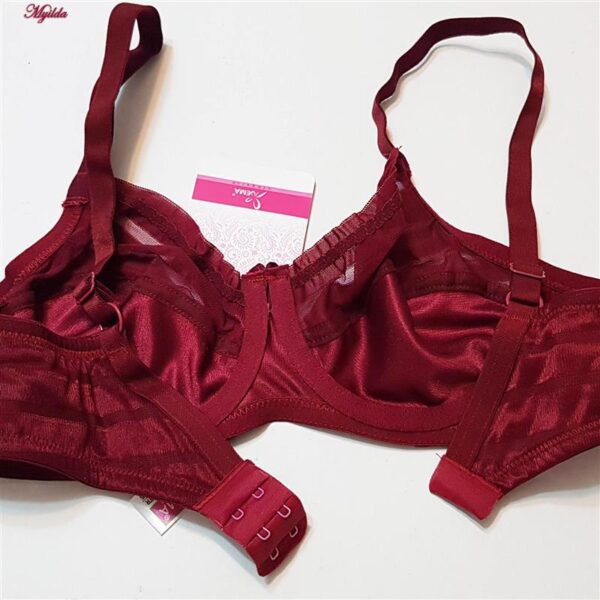 سوتین زنانه اما مدل فنردار کد 4930-4500 رنگ زرشکی