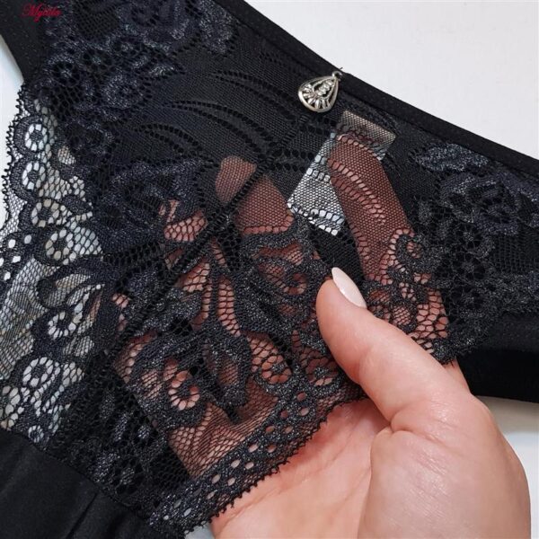 شورت زنانه لین مدل گیپوری کد 4681-717 رنگ مشکی