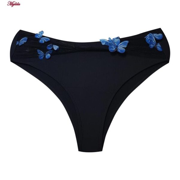 مایو زنانه مدل پروانه ای کد 4995 رنگ مشکی