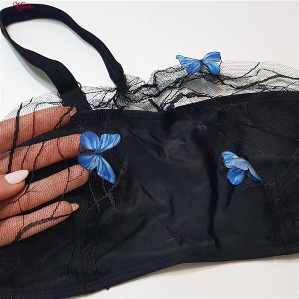 مایو زنانه مدل پروانه ای کد 4995 رنگ مشکی