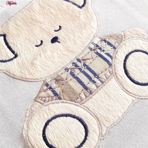 ست بلوز و شلوار زنانه لین مدل تدی نخ پنبه کد 5196-151 رنگ طوسی