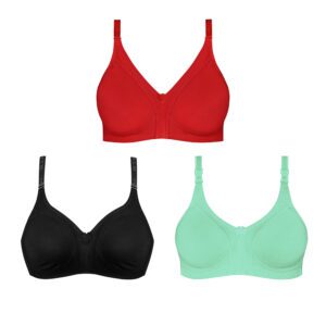 سوتین زنانه پانیذ مدل بدون فنر کد 66368 بسته سه عددی