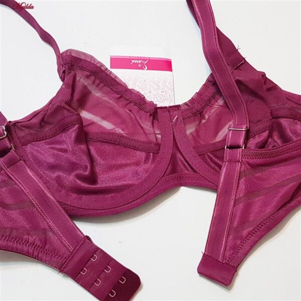 سوتین زنانه اما مدل فنردار کد 4930-4500 رنگ ارغوانی