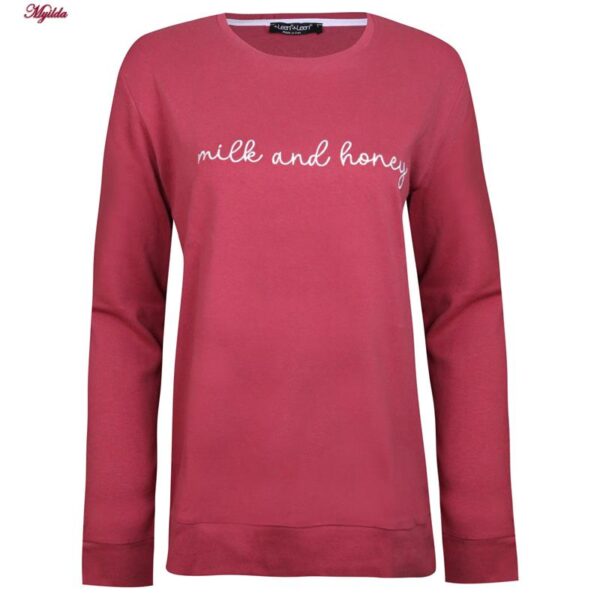 ست بلوز و شلوار زنانه لین مدل نخ پنبه کد 5196-149 رنگ زرشکی