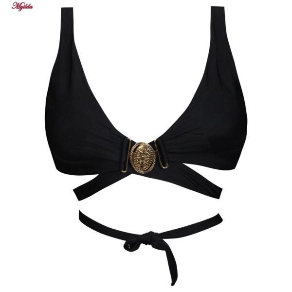 مایو زنانه مدل سگک دار کد 4996 رنگ مشکی