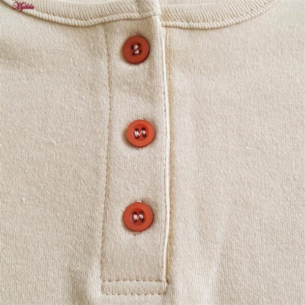 ست بلوز و شلوار زنانه لین مدل نخ پنبه کد 5196-156 رنگ کرم