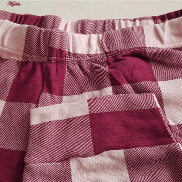 ست بلوز و شلوار زنانه لین مدل نخ پنبه کد 5196-149 رنگ زرشکی