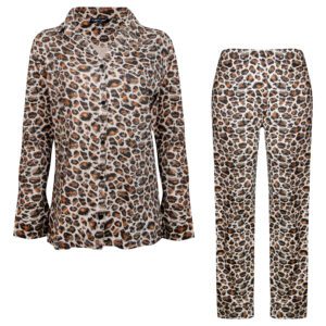 ست شومیز و شلوار زنانه لین مدل نخ پنبه پلنگی کد 5196-148