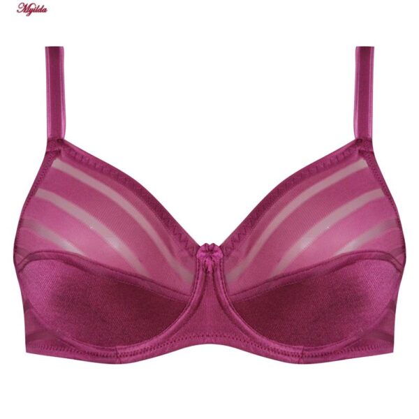 سوتین زنانه اما مدل فنردار کد 4930-4500 رنگ ارغوانی