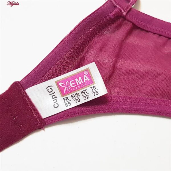 سوتین زنانه اما مدل فنردار کد 4930-4500 رنگ ارغوانی