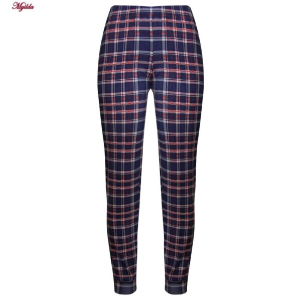 ست بلوز و شلوار زنانه لین مدل تدی نخ پنبه کد 5196-151 رنگ سرمه ای