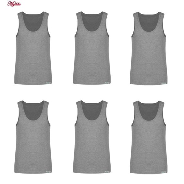 زیرپوش رکابی مردانه برهان تن پوش مدل MEL-01 بسته 6 عددی