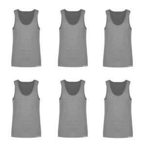 زیرپوش رکابی مردانه برهان تن پوش مدل MEL-01 بسته 6 عددی