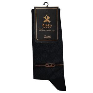 جوراب ساق بلند مردانه ضیاکو ترنج مدل پنبه ای لوزی کد 5198-337